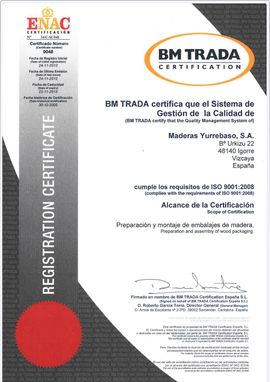 Maderas Yurrebaso certificado 1